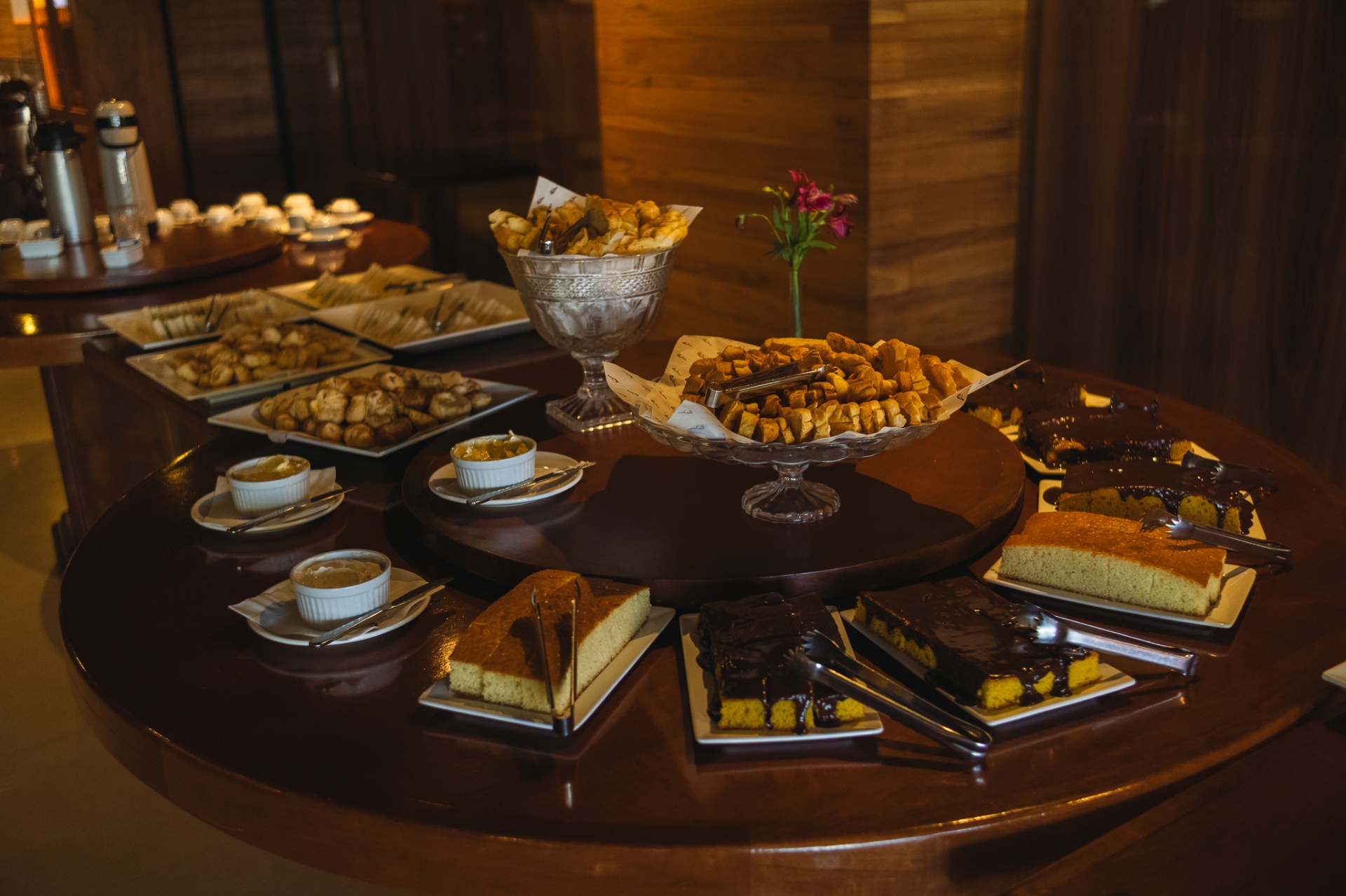 Mesa de experiência gastronômica do evento